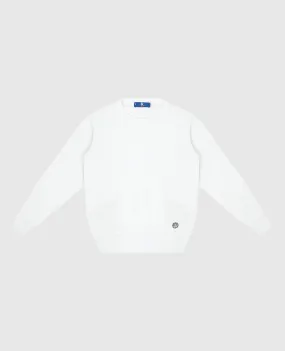 Stefano Ricci Children's white sweater with a pattern